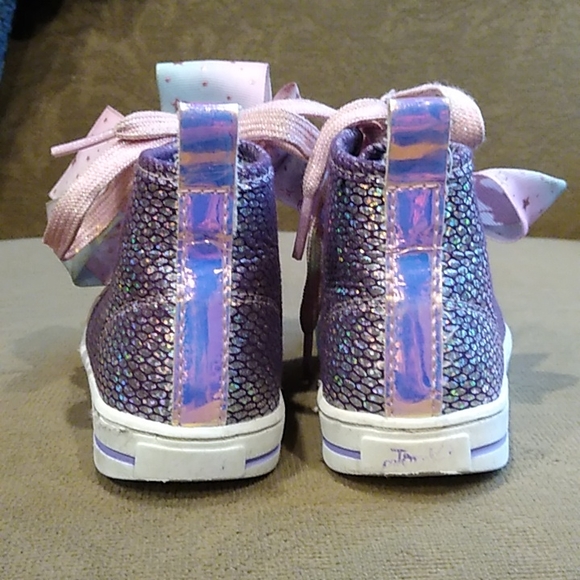 Jojo Siwa Mermaid Shoes. Little Girls Sz 8. Purple, Pink, Sliver Shimmer. - Picture 4 of 11